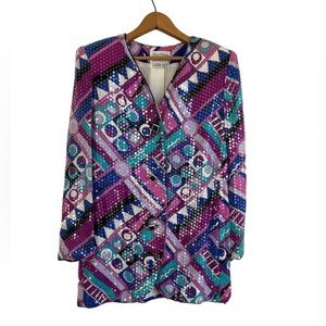 Vintage‎ Rickie Freeman for Teri Jon Geometric Sequin Blazer